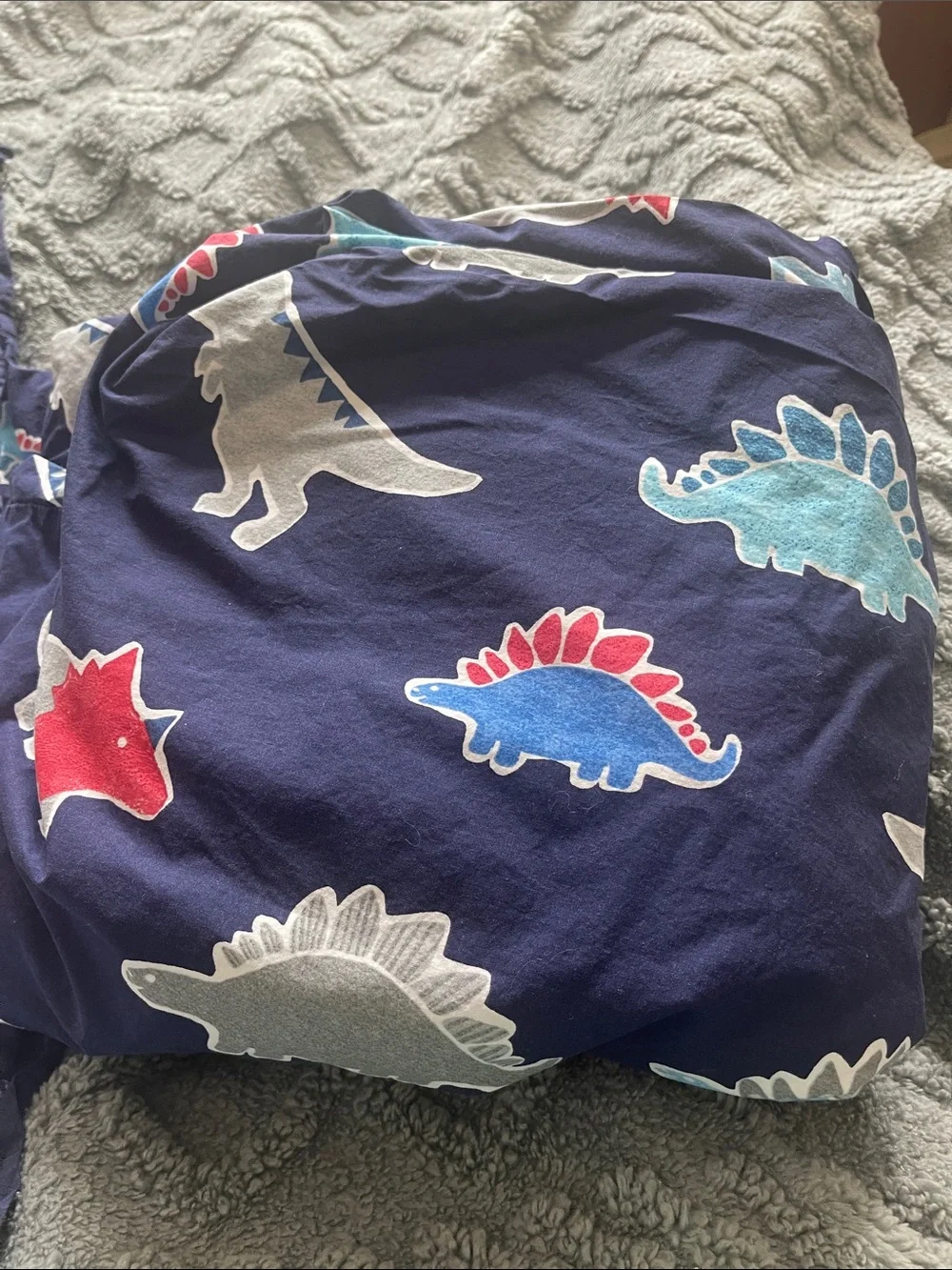 Pottery Barn Kids Dempsey Dino Duvet Cover Full/Queen & matching quilted shams